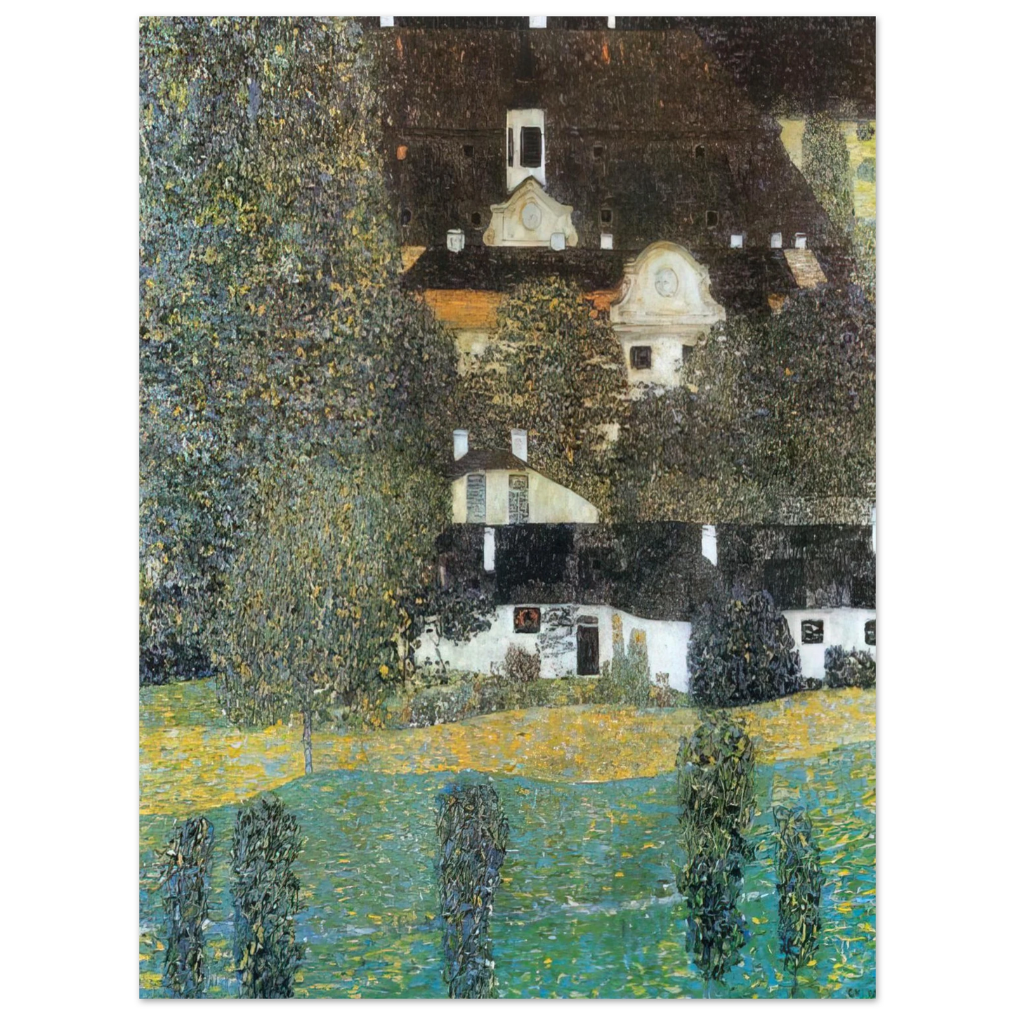 Gustav Klimt - SCHLOSS KAMMER AM ATTERSEE II 1909  75x100 cm / 30x40inches Fine Art Poster