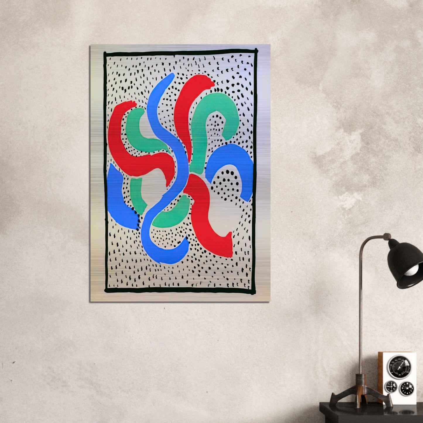 COMPOSITION 28 - Sonia Delaunay Brushed Aluminum Print - 70x100 cm / 28x40 inches | Sonia Delaunay Aluminum Print | Sonia Delaunay Prints