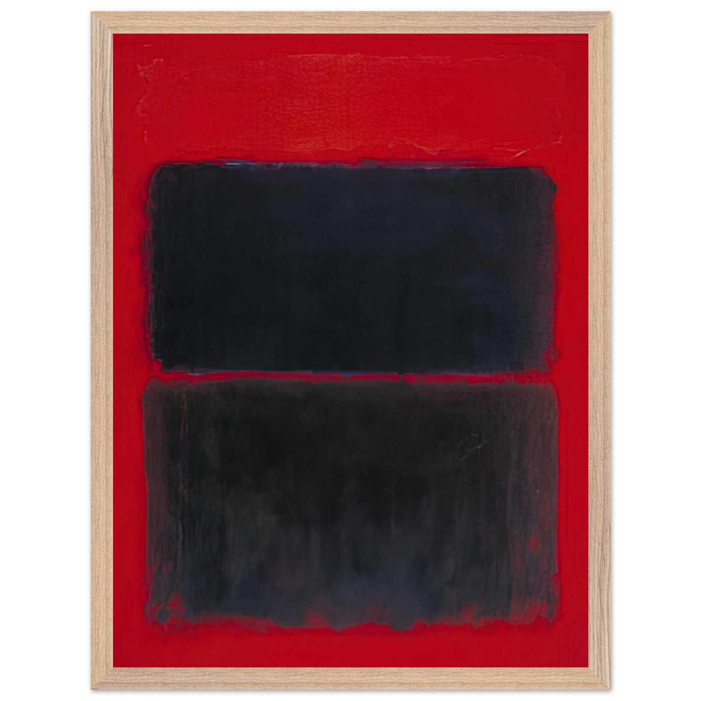 Mark Rothko - Light Red Over Black - 1957 Wall Art - 21x29.7 cm / 8x12" - Premium Wooden Framed Poster With Fine Art Paper-canvas - Wood frame
