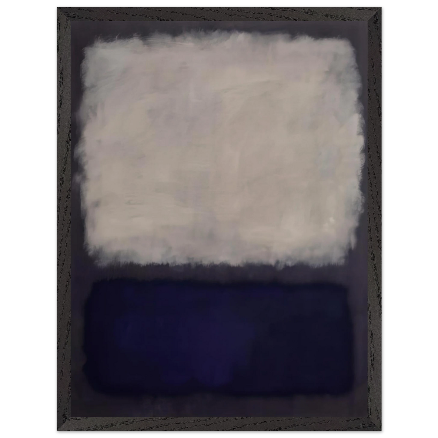 Mark Rothko - Blue and gray - 1962 Wall Art - 21x29.7 cm / 8x12" - Premium Wooden Framed Poster With Fine Art Paper-canvas - White frame