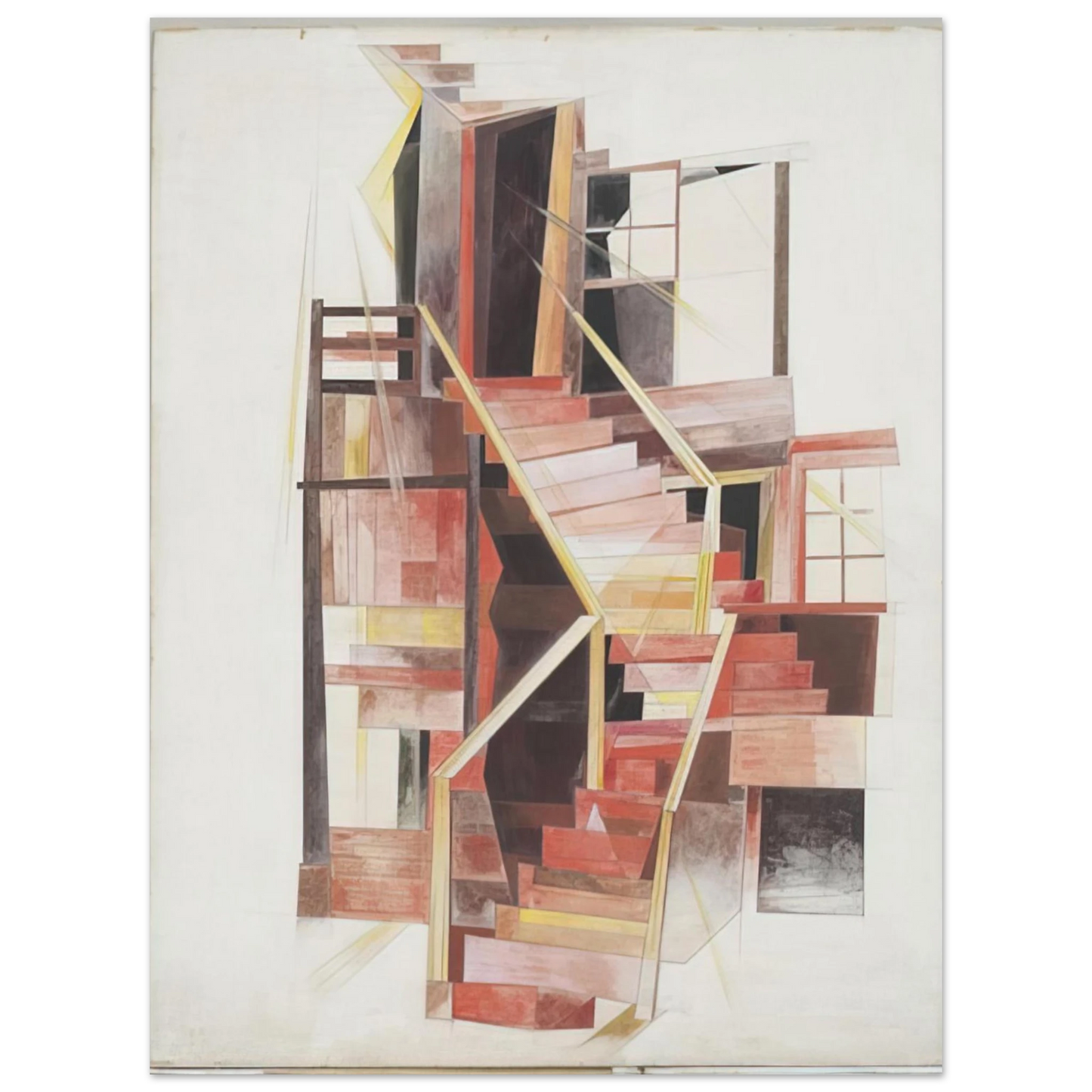 Charles Demuth - Stairs, Provincetown - 1920  75x100 cm / 30x40inches Fine Art Poster