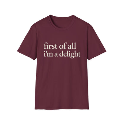 Allereerst ben ik een Leuke Shirt, Grappig Citaat T-shirt voor Vrouwen, Sassy Zegging Trui, Geestig Grafisch Cadeau voor Beste Vriendin
