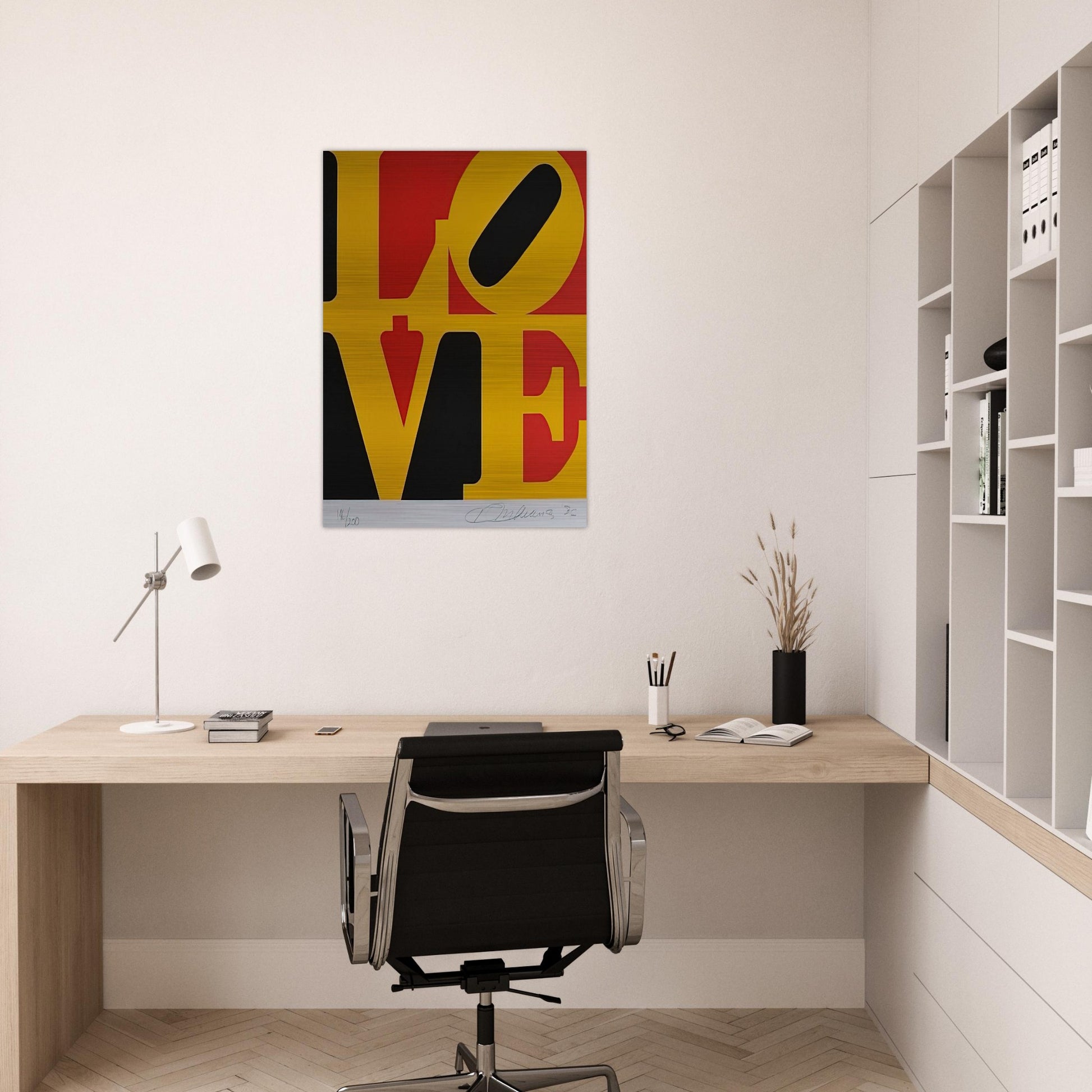 German Love - Robert Indiana Brushed Aluminum Print - 70x100 cm / 28x40 inches | Robert Indiana Aluminum Print | Robert Indiana Prints