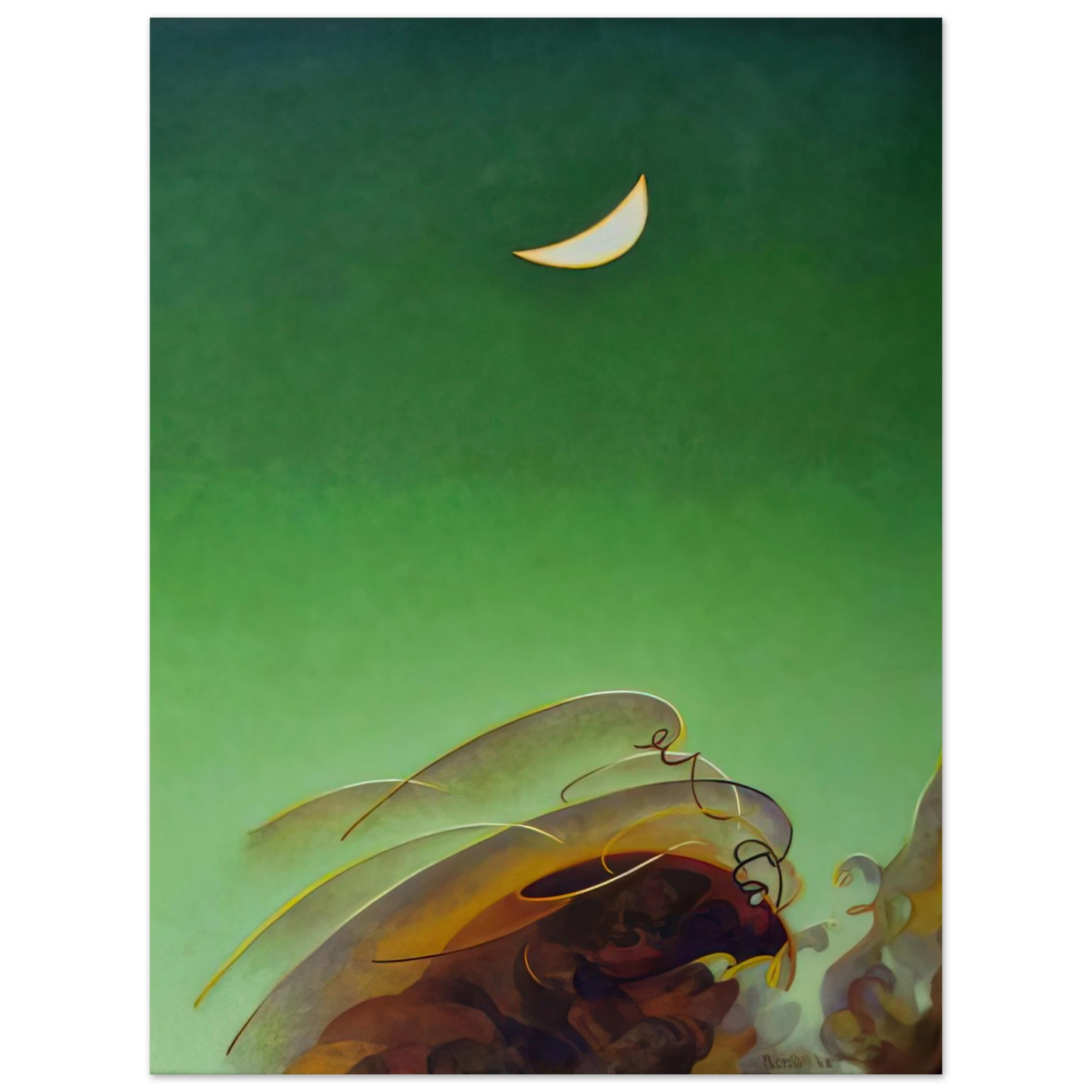 Agnes Lawrence Pelton - Spring Moon - 1942  75x100 cm / 30x40inches Fine Art Poster