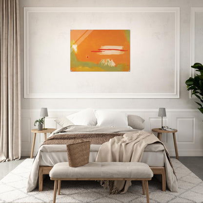 RED ACROSS 1996 - Esteban Vicente Acrylic Print - 70x100 cm / 28x40″ inches | Esteban Vicente Wall Art | Esteban Vicente Prints