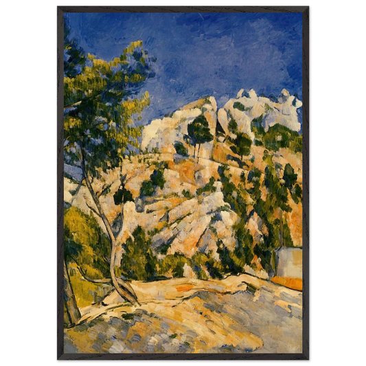Bottom of the Ravine - Paul Cezanne 70x100 cm / 28x40 inches Framed Art Print – Black Wooden Frame