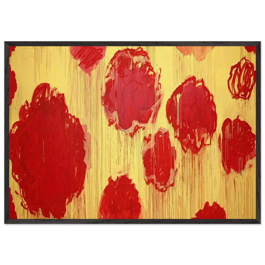 Untitled  Peonias series  - Cy Twombly 70x100 cm / 28x40 inches Framed Art Print – Black Wooden Frame