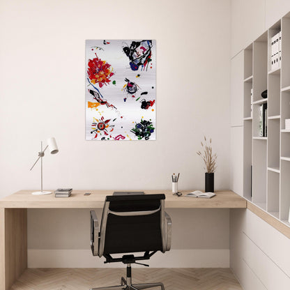 Untitled  SFE-046  - Sam Francis Brushed Aluminum Print - 70x100 cm / 28x40 inches | Sam Francis Aluminum Print | Sam Francis Prints