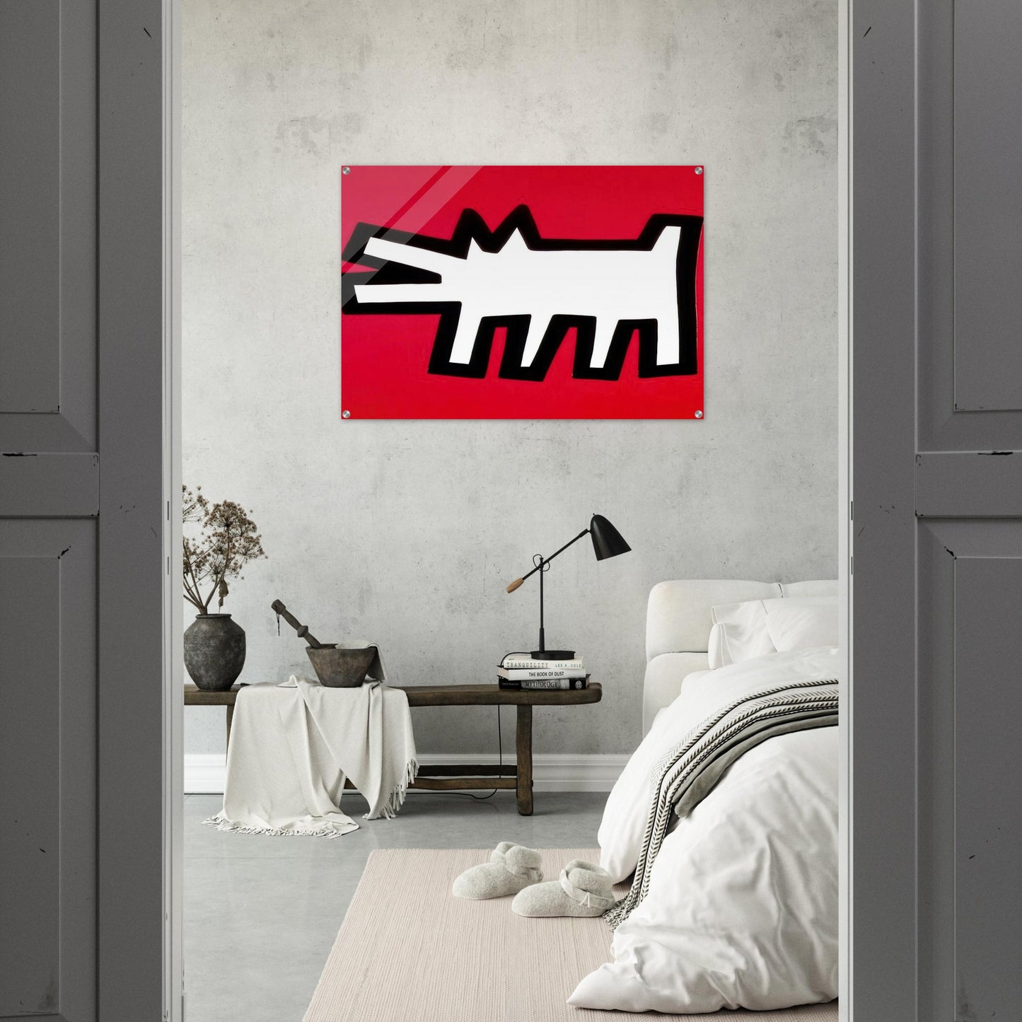BARKING DOG 1990 - Keith Haring Acrylic Print - 70x100 cm / 28x40″ inches