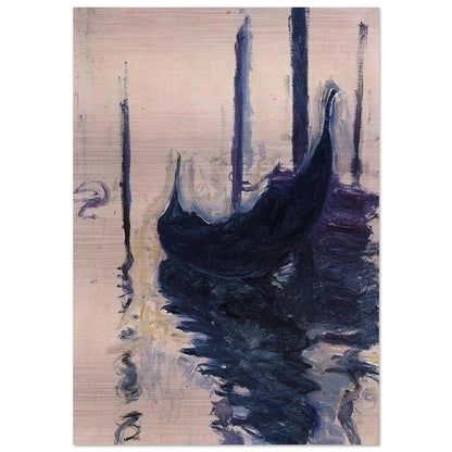 Gondola in Venice - claude monet Brushed Aluminum Print - 70x100 cm / 28x40 inches | claude monet Aluminum Print | claude monet Prints