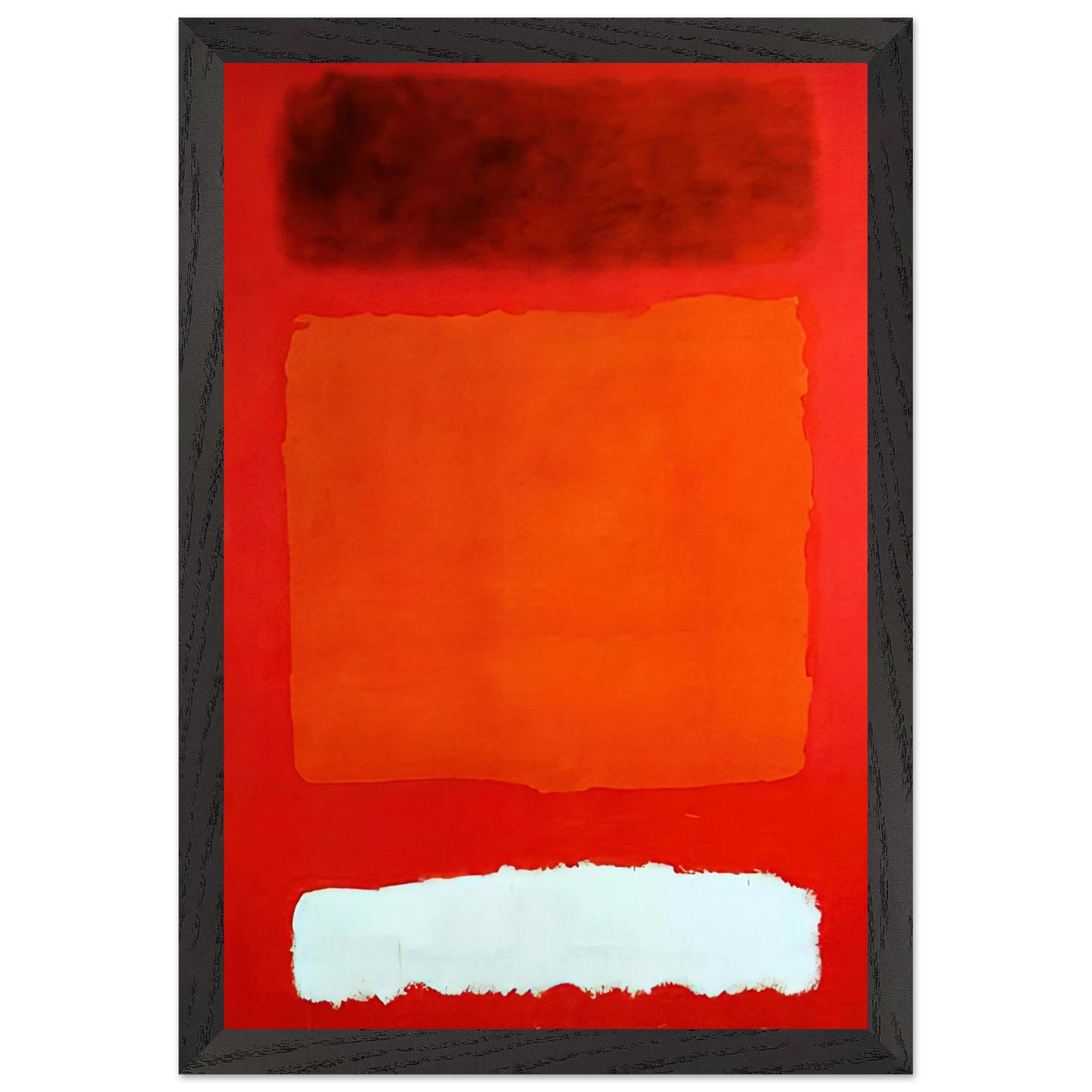Mark Rothko - Red, White, and Brown - 1957 Wall Art - 30x40 cm / 12x16 inches - Premium Wooden Framed Poster With Fine Art Paper-canvas - White frame