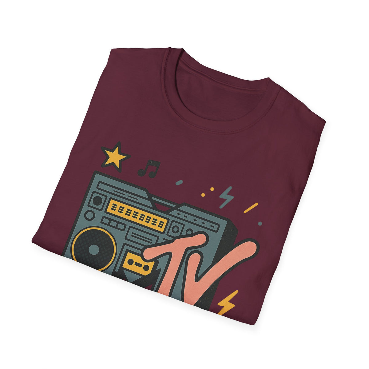 Retro MTV Vintage Luipaardprint Muziek Televisie Grafisch T-shirt 80s 90s Throwback Unisex Band Shirt Dierenprint Rockstijl T-Shirt