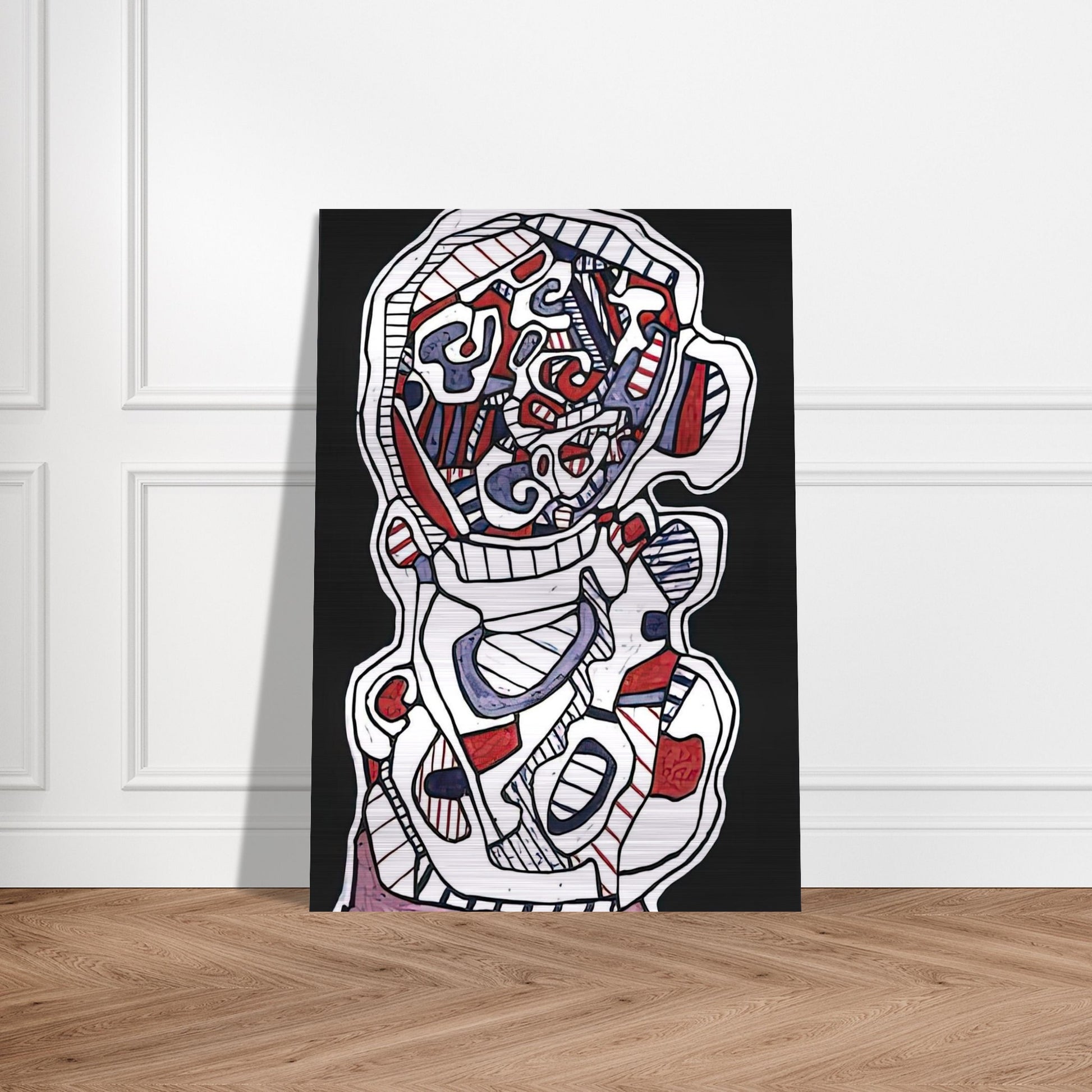 TEA VII - Jean Dubuffet Brushed Aluminum Print - 70x100 cm / 28x40 inches | Jean Dubuffet Aluminum Print | Jean Dubuffet Prints