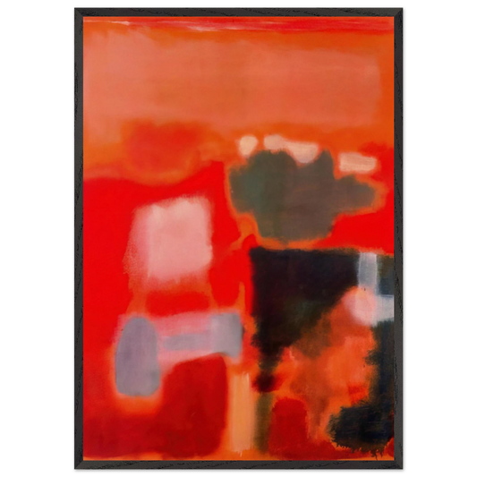 No1 - 1949 - Mark Rothko 70x100 cm / 28x40 inches Framed Art Print – Black Wooden Frame