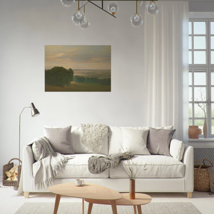 Eucalyptus Grove in a Vast Landscape - Tonalism - Xavier Martinez Brushed Aluminum Print - 70x100 cm / 28x40 inches | Xavier Martinez Aluminum Print | Xavier Martinez Prints