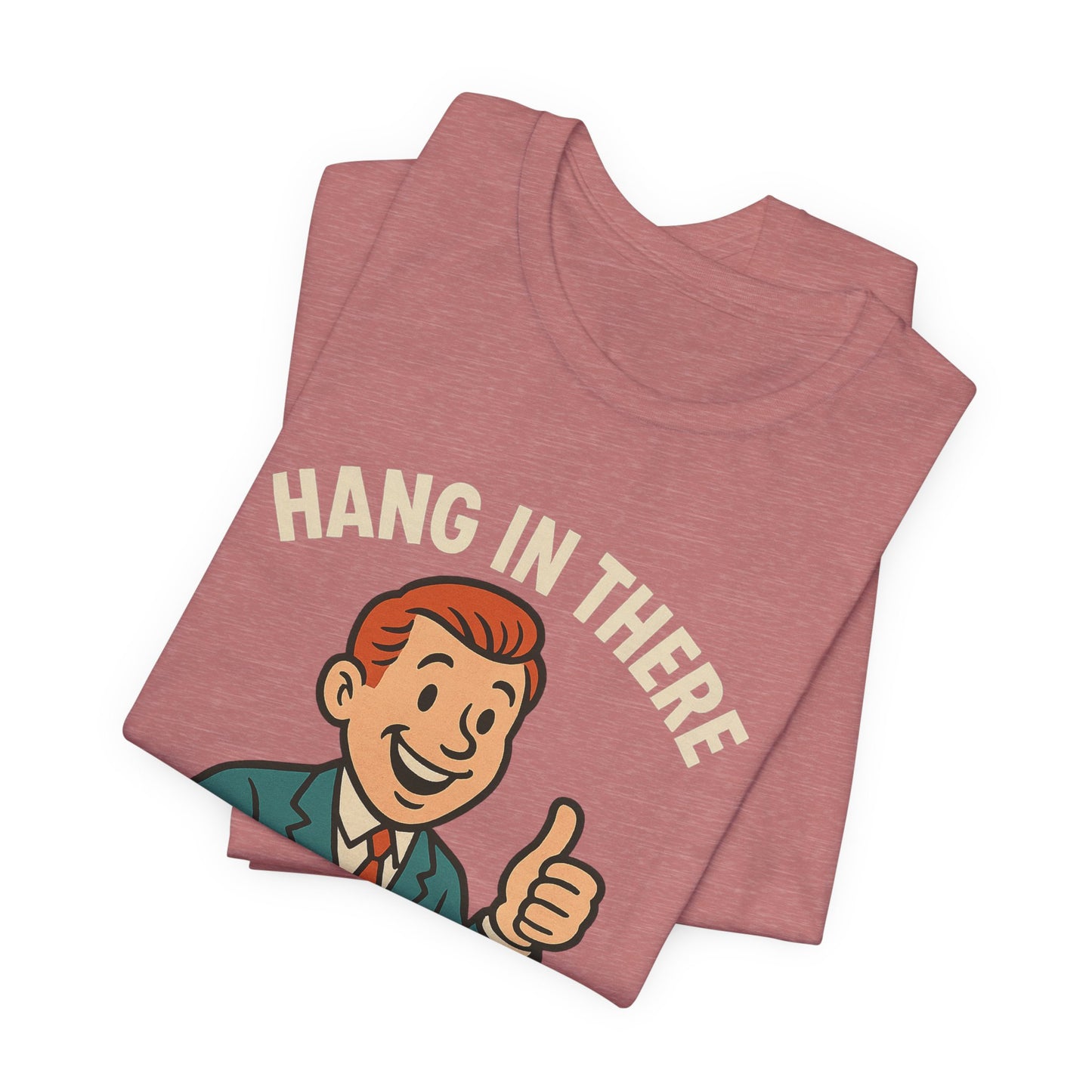 Grappige sarcastische quote T-shirt: "Blijf hangen, het wordt erger", donkere humor, grappig shirt