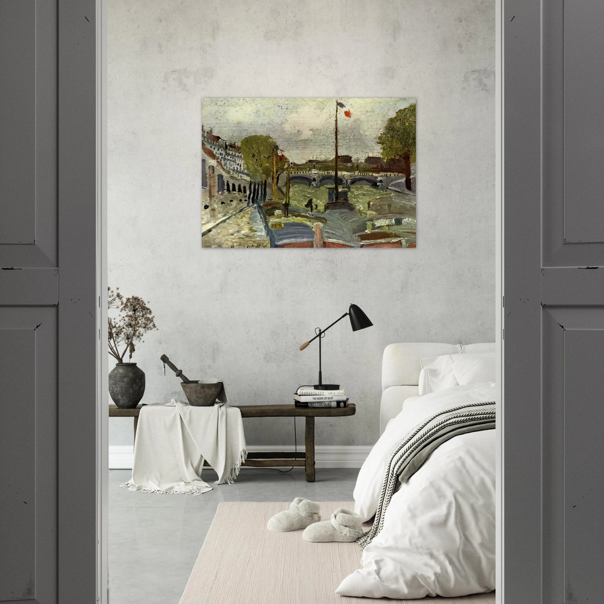 NINE - Maurice Utrillo Brushed Aluminum Print - 70x100 cm / 28x40 inches | Maurice Utrillo Aluminum Print | Maurice Utrillo Prints