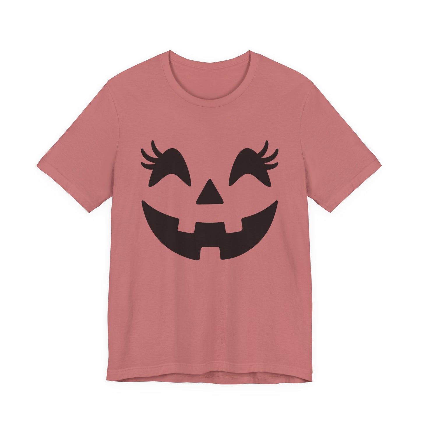Jack-o'-lantern Gezicht Pompoen Wimpers Halloween Vrouwen Meisjes T-Shirt