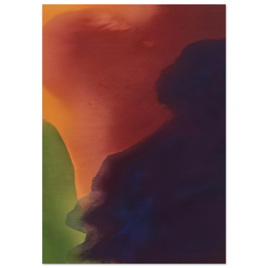 Helen Frankenthaler - Blue Atmosphere III - 1963 Wall art - 13x18 cm / 5x7 inches - Fine Art Poster-canvas - -