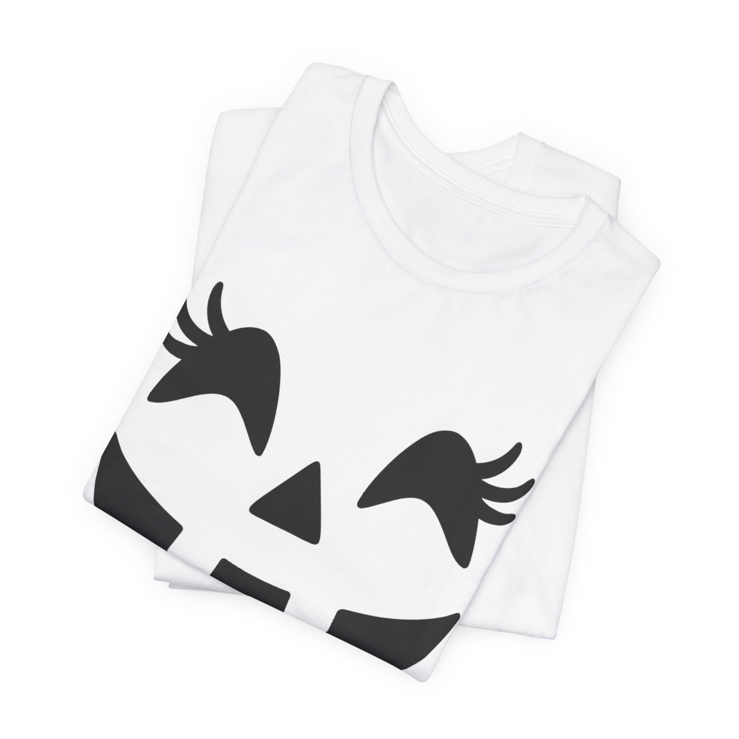 Jack-o'-lantern Gezicht Pompoen Wimpers Halloween Vrouwen Meisjes T-Shirt
