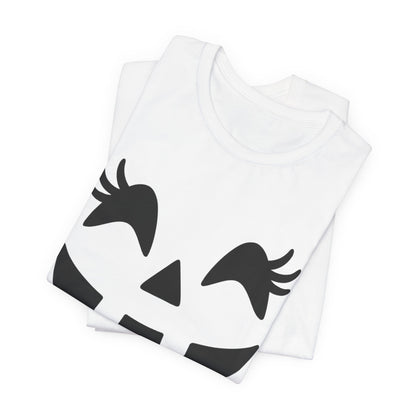 Jack-o'-lantern Gezicht Pompoen Wimpers Halloween Vrouwen Meisjes T-Shirt