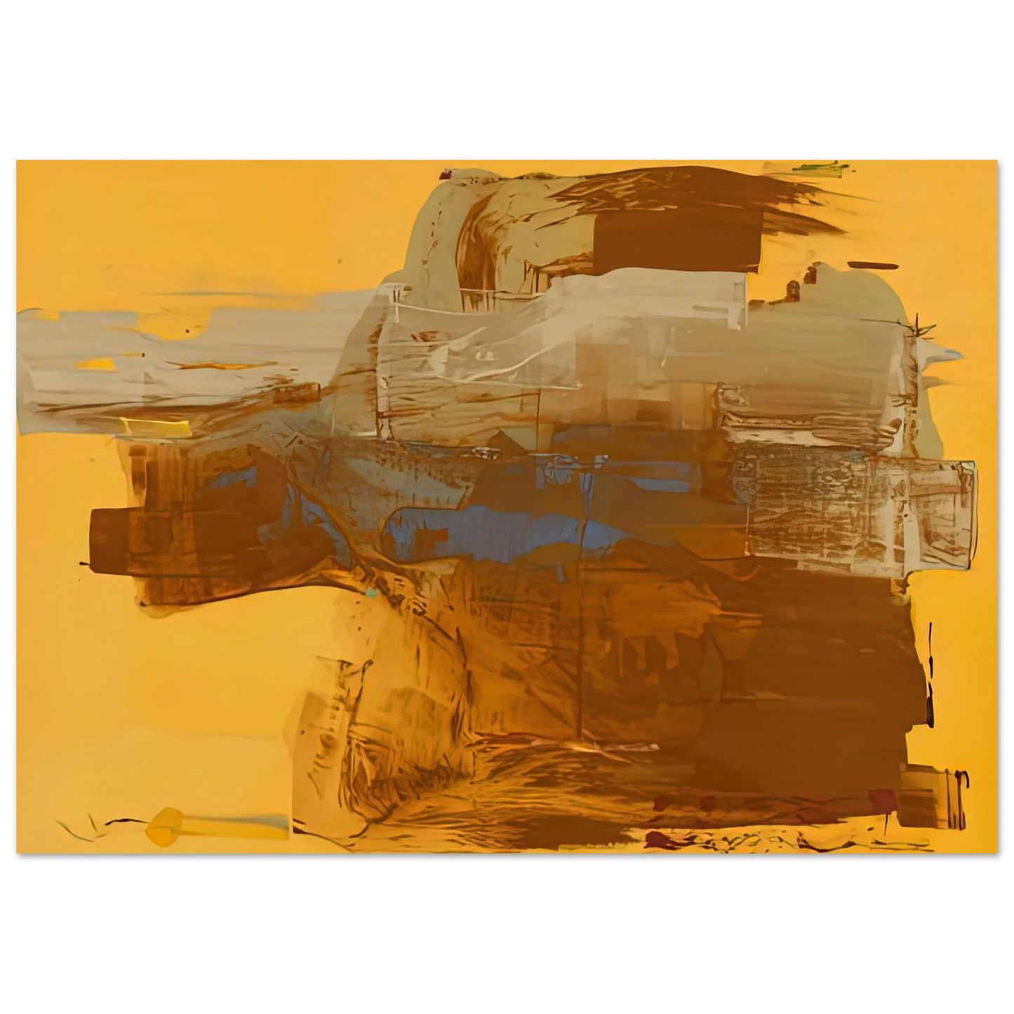 Helen Frankenthaler - Mineral Kingdom, 1976- Wall Art - 60x80 cm / 24x32 inches - Premium Wooden Framed Poster With Fine Art Paper-canvas - Black frame