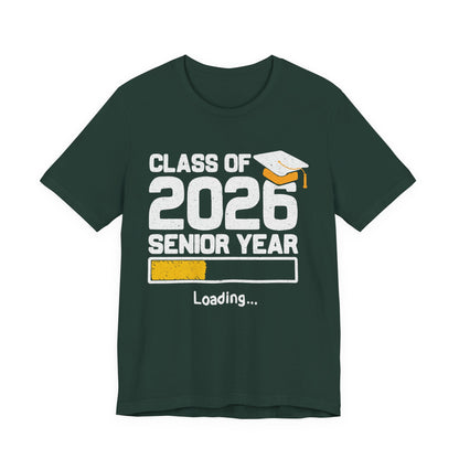 Klas van 2026 Laatstejaars T-shirt, Afstudeershirt, Unisex Afstudeergeschenk, Middelbare School Leerlingen Kleding, College Gebonden T-shirt