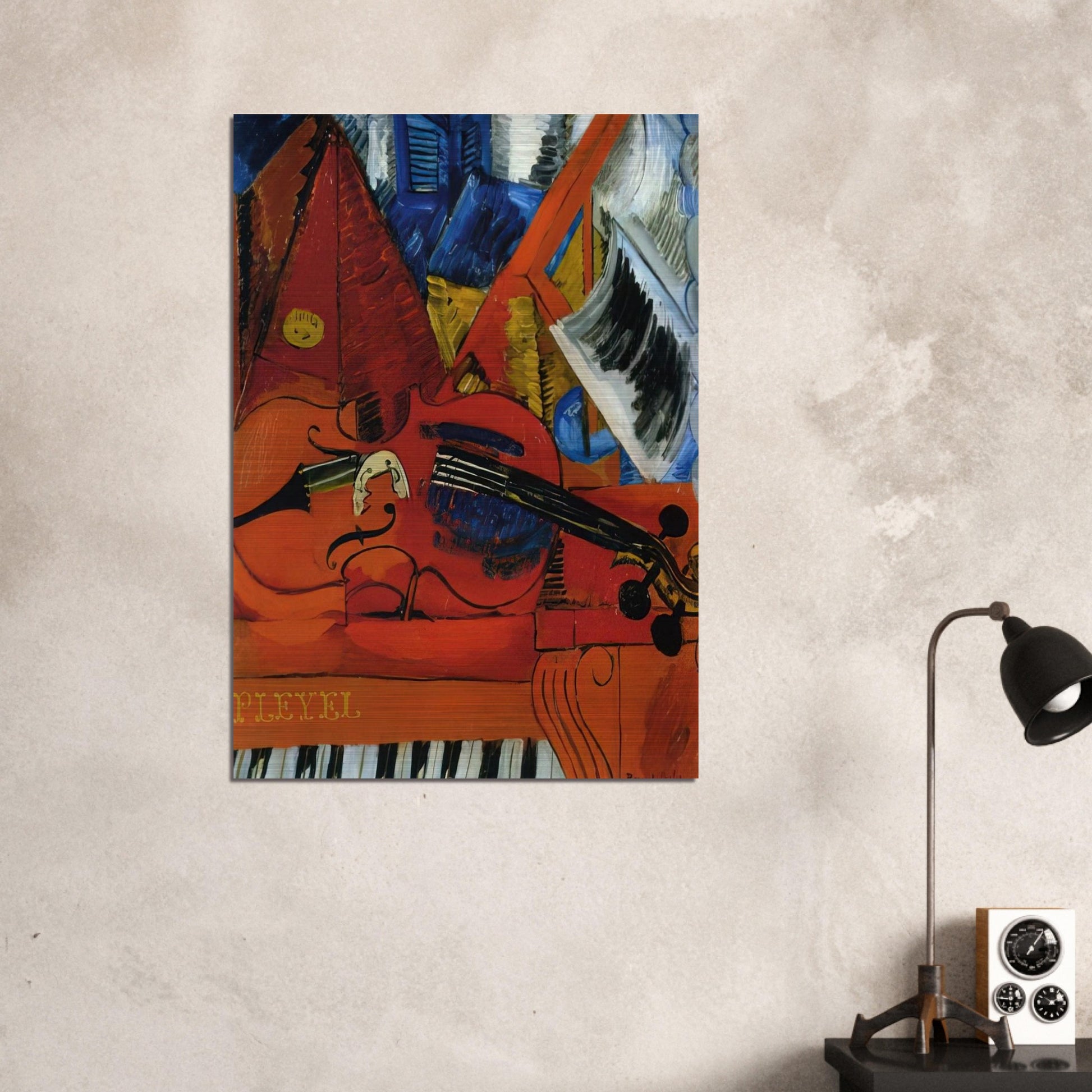 THE VIOLIN 1916 - Raoul Dufy Brushed Aluminum Print - 70x100 cm / 28x40 inches | Raoul Dufy Aluminum Print | Raoul Dufy Prints