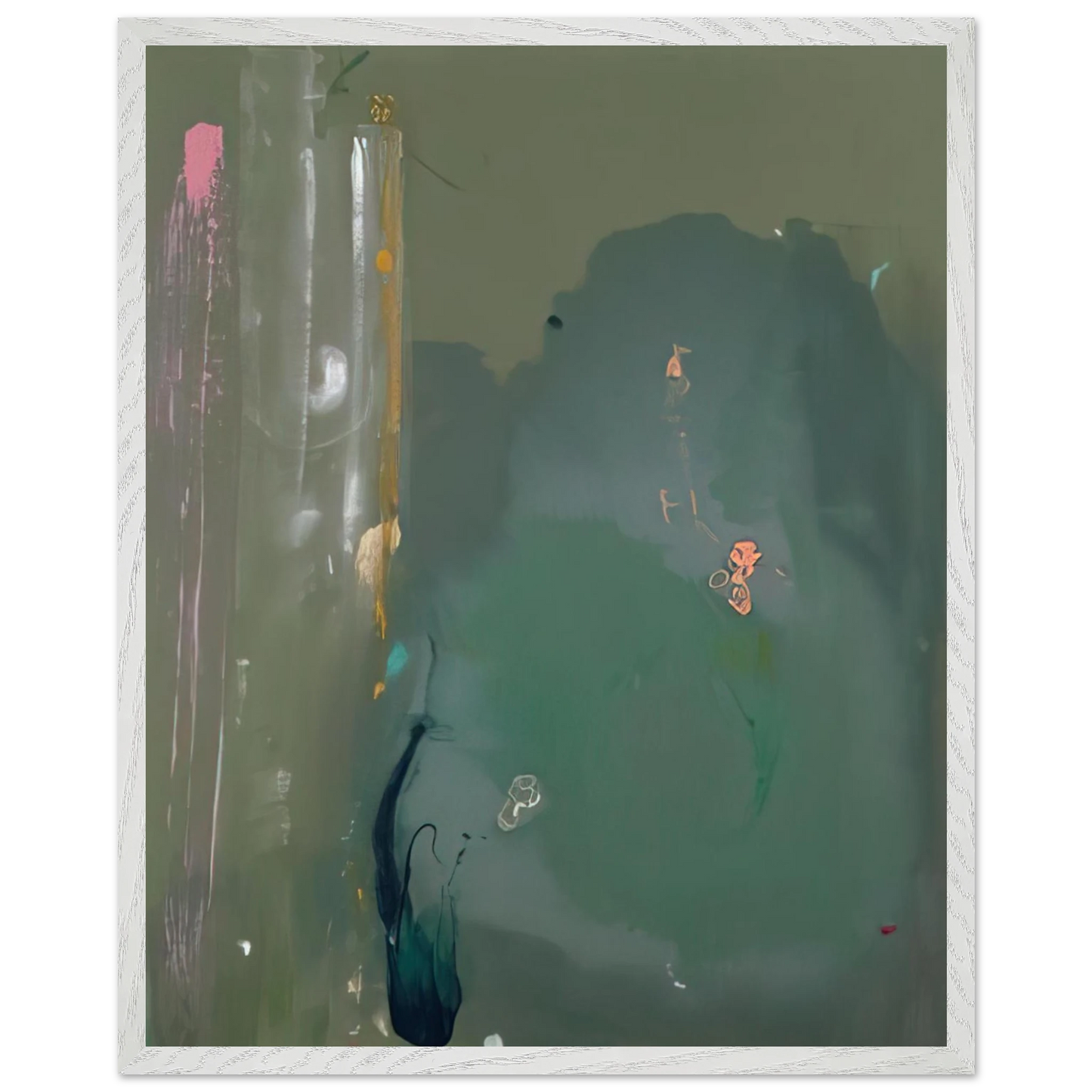 Helen Frankenthaler - CÃƒÆ’Ã‚Â´te d Argent - 1980 Wall art - 40x40 cm / 16x16 inches - Premium Wooden Framed Poster With Fine Art Paper-canvas - Wood frame
