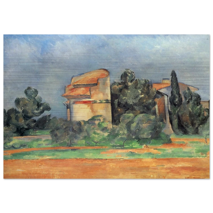 The Pigeon Tower At Bellevue - Paul Cézanne Brushed Aluminum Print - 70x100 cm / 28x40 inches | Paul Cézanne Aluminum Print | Paul Cézanne Prints