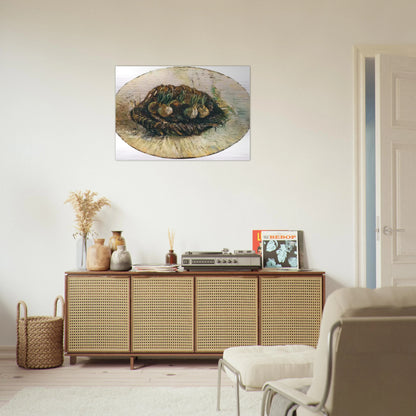 Basket of Sprouting Bulbs - Vincent van Gogh Brushed Aluminum Print - 70x100 cm / 28x40 inches | Vincent van Gogh Aluminum Print | Vincent van Gogh Prints