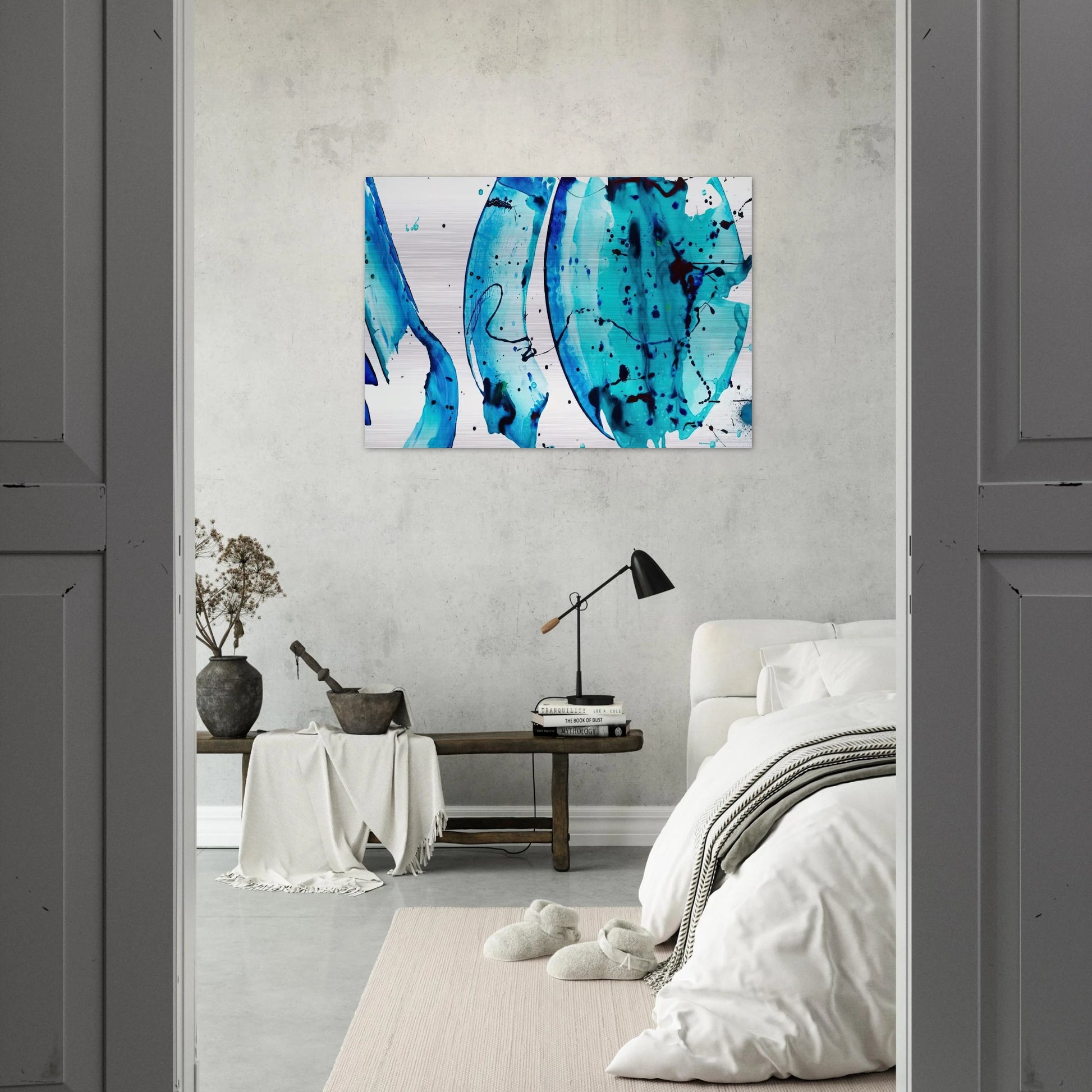 Untitled - Sam Francis Brushed Aluminum Print - 70x100 cm / 28x40 inches | Sam Francis Aluminum Print | Sam Francis Prints