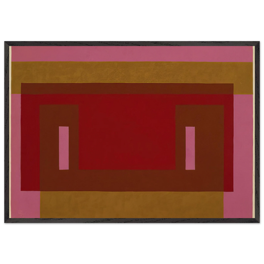 VARIANT ADOBE 1948 1 - Josef Albers 70x100 cm / 28x40 inches Framed Art Print – Black Wooden Frame