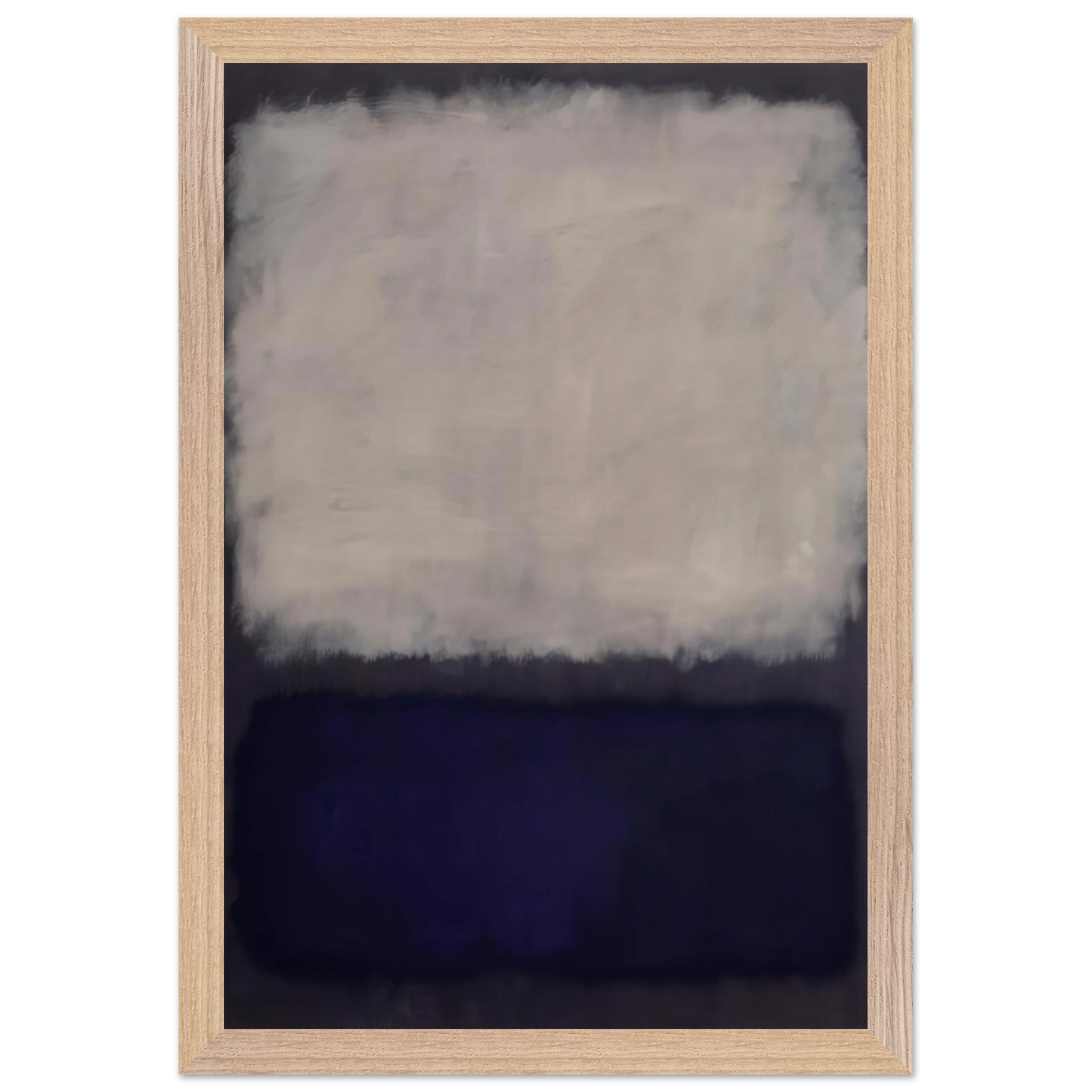 Mark Rothko - Blue and gray - 1962 Wall Art - 21x29.7 cm / 8x12" - Premium Wooden Framed Poster With Fine Art Paper-canvas - Wood frame