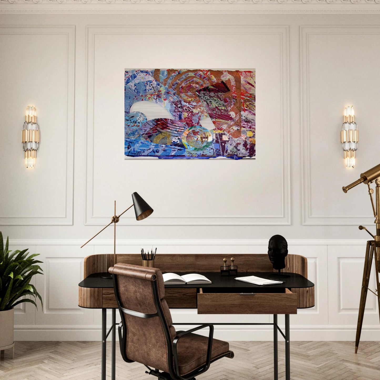 Manet II - Sam Gilliam Brushed Aluminum Print - 70x100 cm / 28x40 inches | Sam Gilliam Aluminum Print | Sam Gilliam Prints