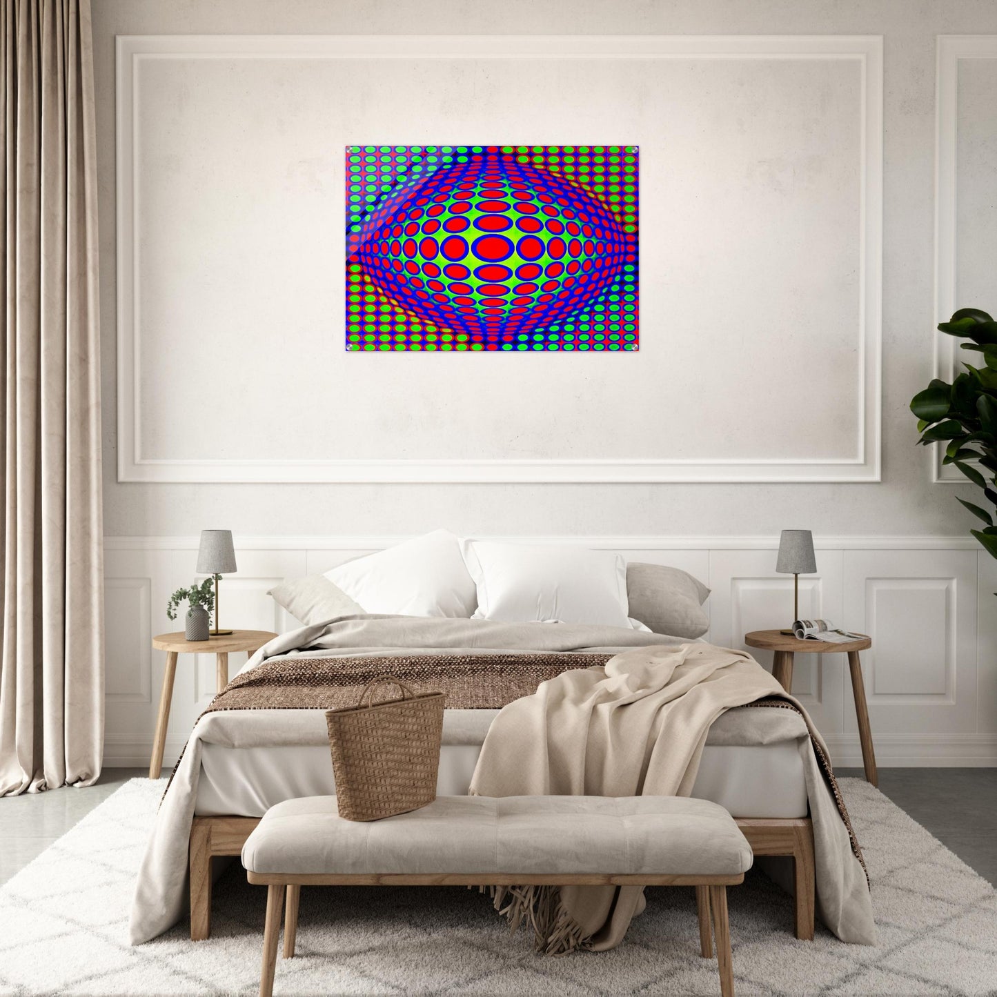 Vega 200 - 1968 - Victor Vasarely Acrylic Print - 70x100 cm / 28x40″ inches | Victor Vasarely Wall Art | Victor Vasarely Prints