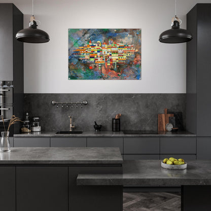 CITY 1954 - Rene Portocarrero Acrylic Print - 70x100 cm / 28x40″ inches