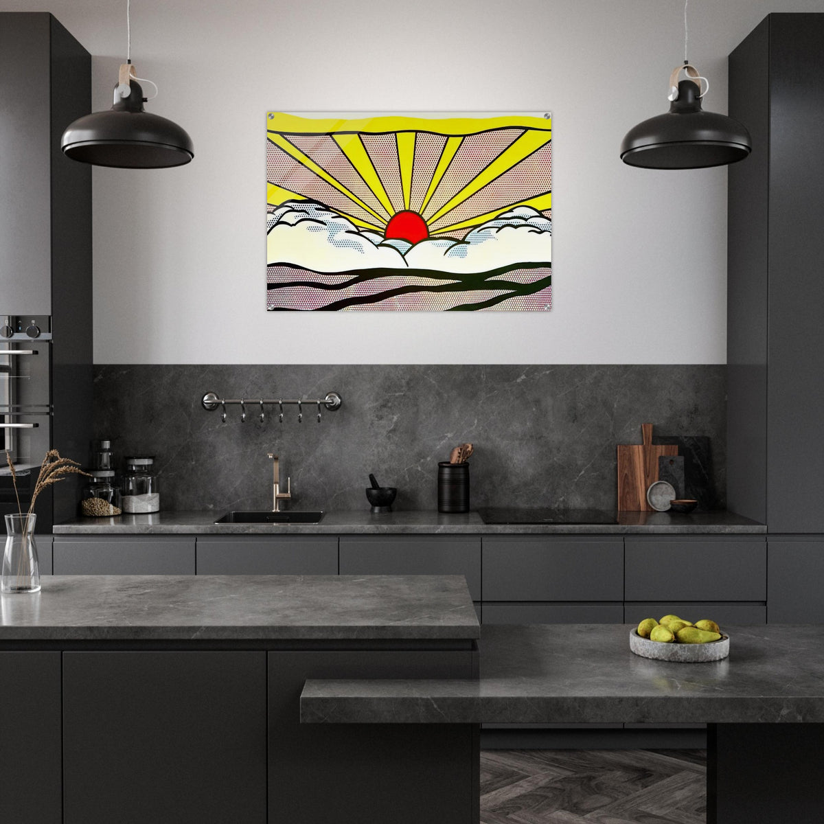 SUNRISE 1965 - Roy Lichtenstein Acrylic Print - 70x100 cm / 28x40″ inches