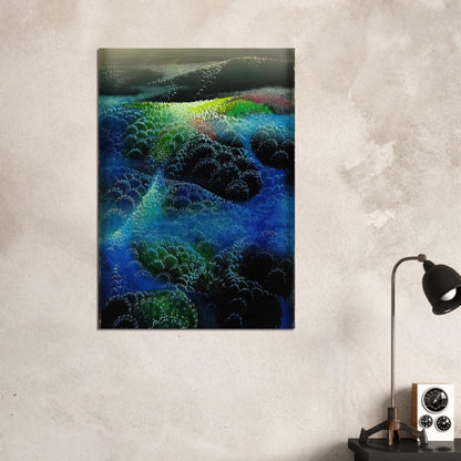 Fields Of Fog - Eyvind Earle Brushed Aluminum Print - 70x100 cm / 28x40 inches | Eyvind Earle Aluminum Print | Eyvind Earle Prints