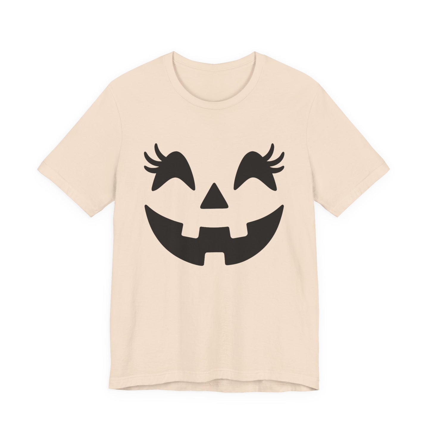 Jack-o'-lantern Gezicht Pompoen Wimpers Halloween Vrouwen Meisjes T-Shirt
