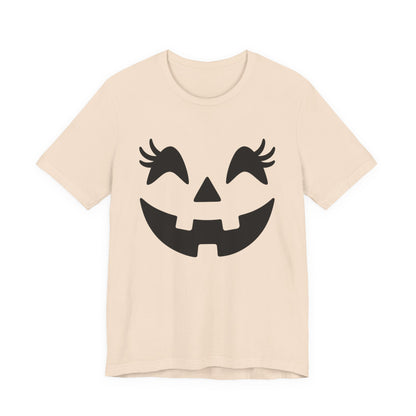 Jack-o'-lantern Gezicht Pompoen Wimpers Halloween Vrouwen Meisjes T-Shirt