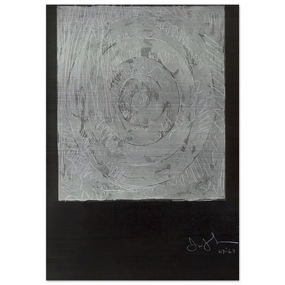 WHITE TARGET 1969 - Jasper Johns Brushed Aluminum Print - 70x100 cm / 28x40 inches | Jasper Johns Aluminum Print | Jasper Johns Prints