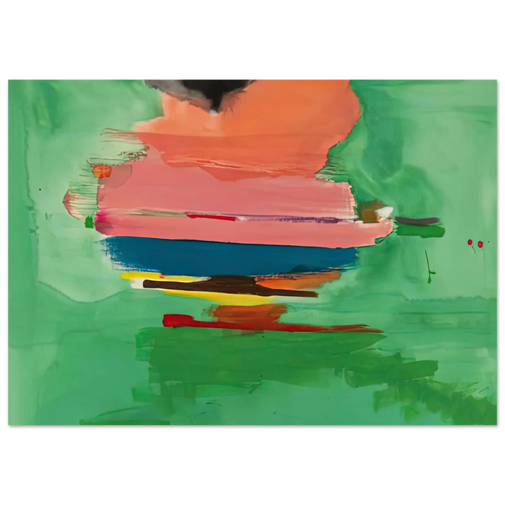 Helen Frankenthaler - Untitled, 1973- Wall Art - 60x80 cm / 24x32 inches - Premium Wooden Framed Poster With Fine Art Paper-canvas - Black frame