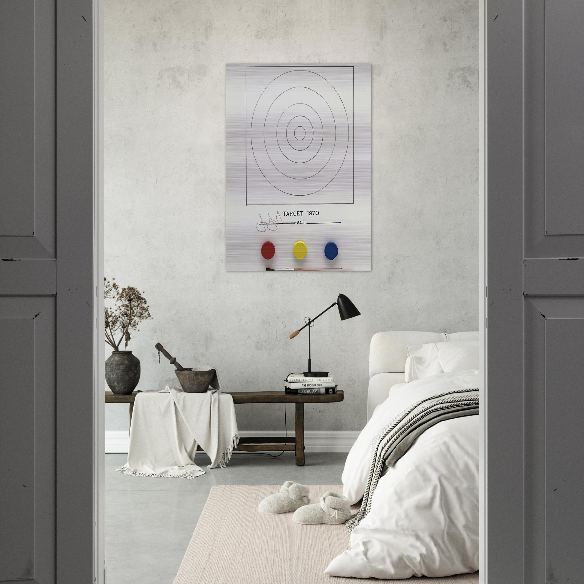 TARGET ULAE 89 - Jasper Johns Brushed Aluminum Print - 70x100 cm / 28x40 inches | Jasper Johns Aluminum Print | Jasper Johns Prints