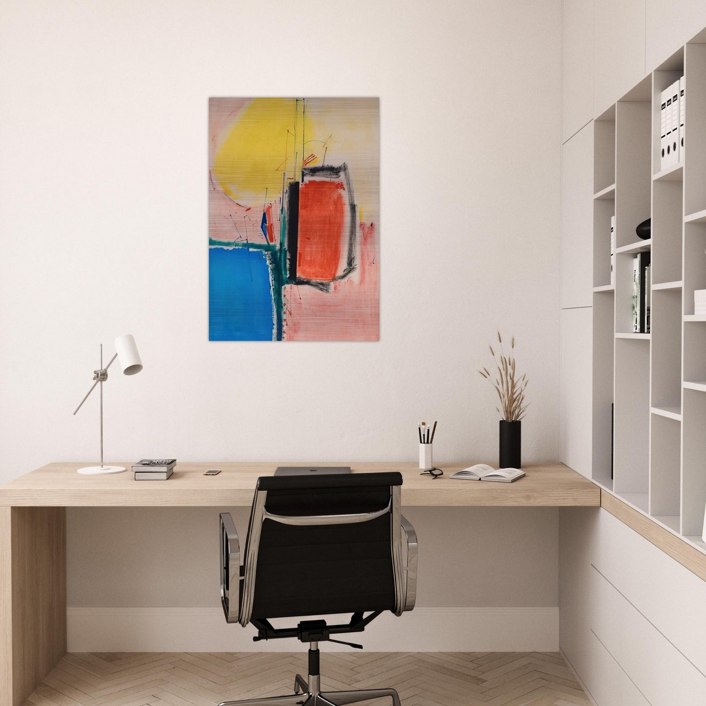 Composition No. 1 - Hans Hofmann Brushed Aluminum Print - 70x100 cm / 28x40 inches | Hans Hofmann Aluminum Print | Hans Hofmann Prints