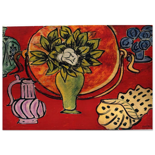 STILL LIFE WITH A MAGNOLIA 1941 - Henri Matisse Brushed Aluminum Print - 70x100 cm / 28x40 inches | Henri Matisse Aluminum Print | Henri Matisse Prints