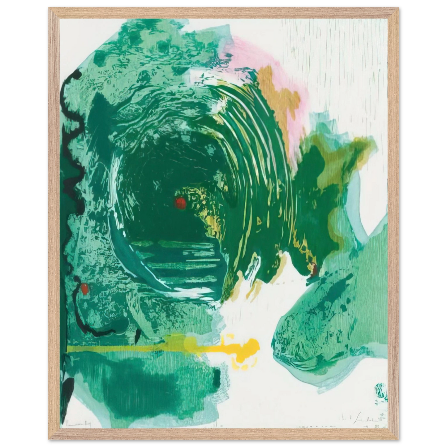 Helen Frankenthaler - Radius - 1993 Wall art - 30x40 cm / 12x16 inches - Premium Wooden Framed Poster With Fine Art Paper-canvas - White frame