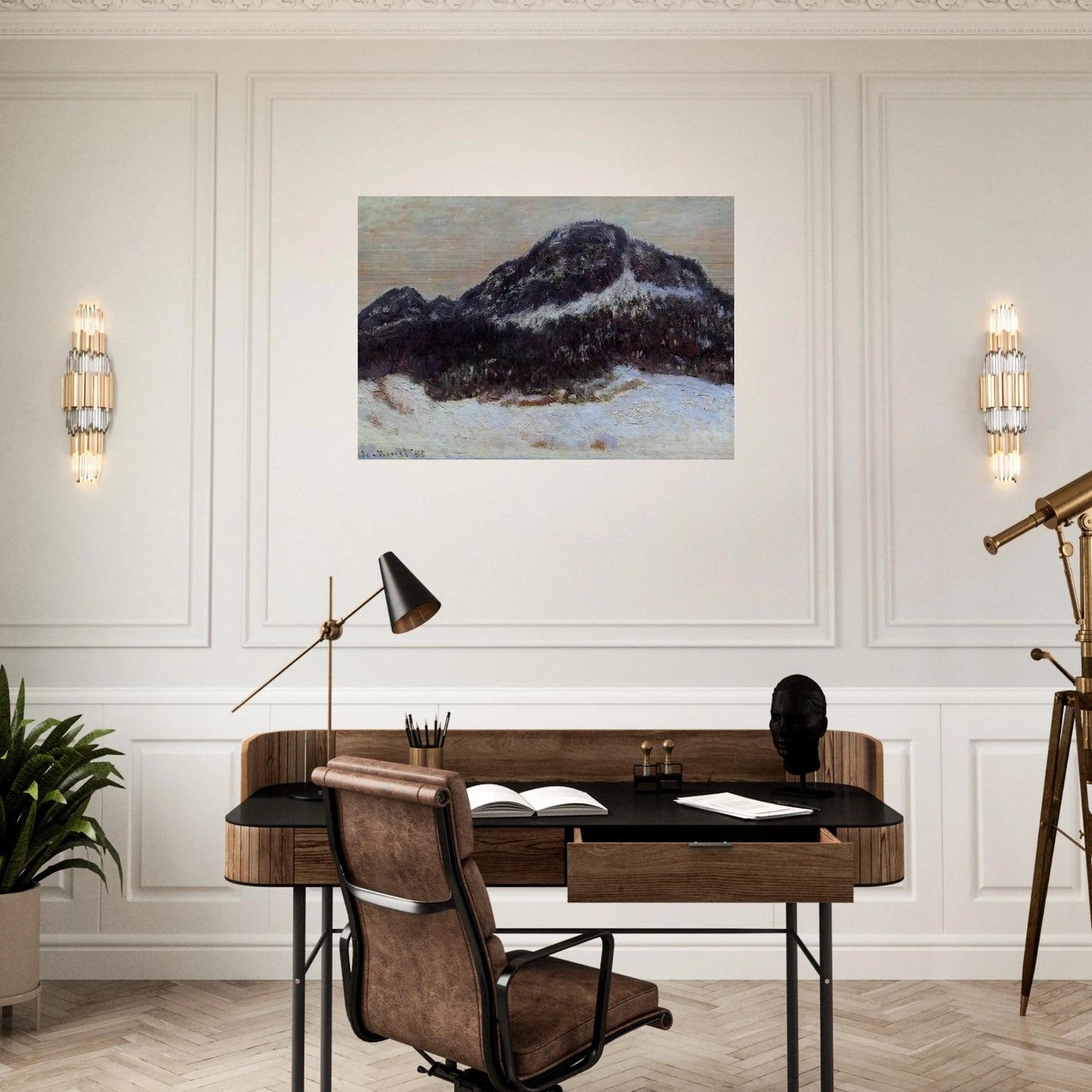 Mount Kolsaas 2 - claude monet Brushed Aluminum Print - 70x100 cm / 28x40 inches | claude monet Aluminum Print | claude monet Prints