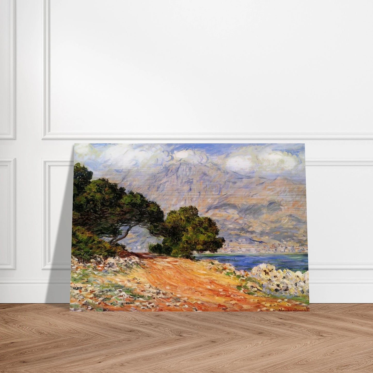 Meton Seen from Cap Martin - claude monet Brushed Aluminum Print - 70x100 cm / 28x40 inches | claude monet Aluminum Print | claude monet Prints