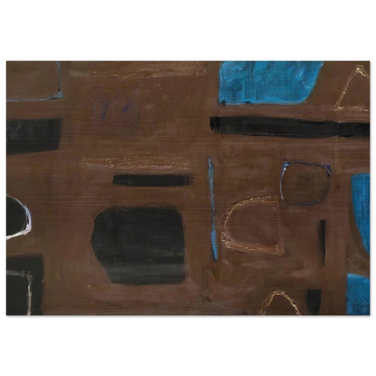 Brown and Black - 1960 - William Scott Brushed Aluminum Print - 70x100 cm / 28x40 inches | William Scott Aluminum Print | William Scott Prints